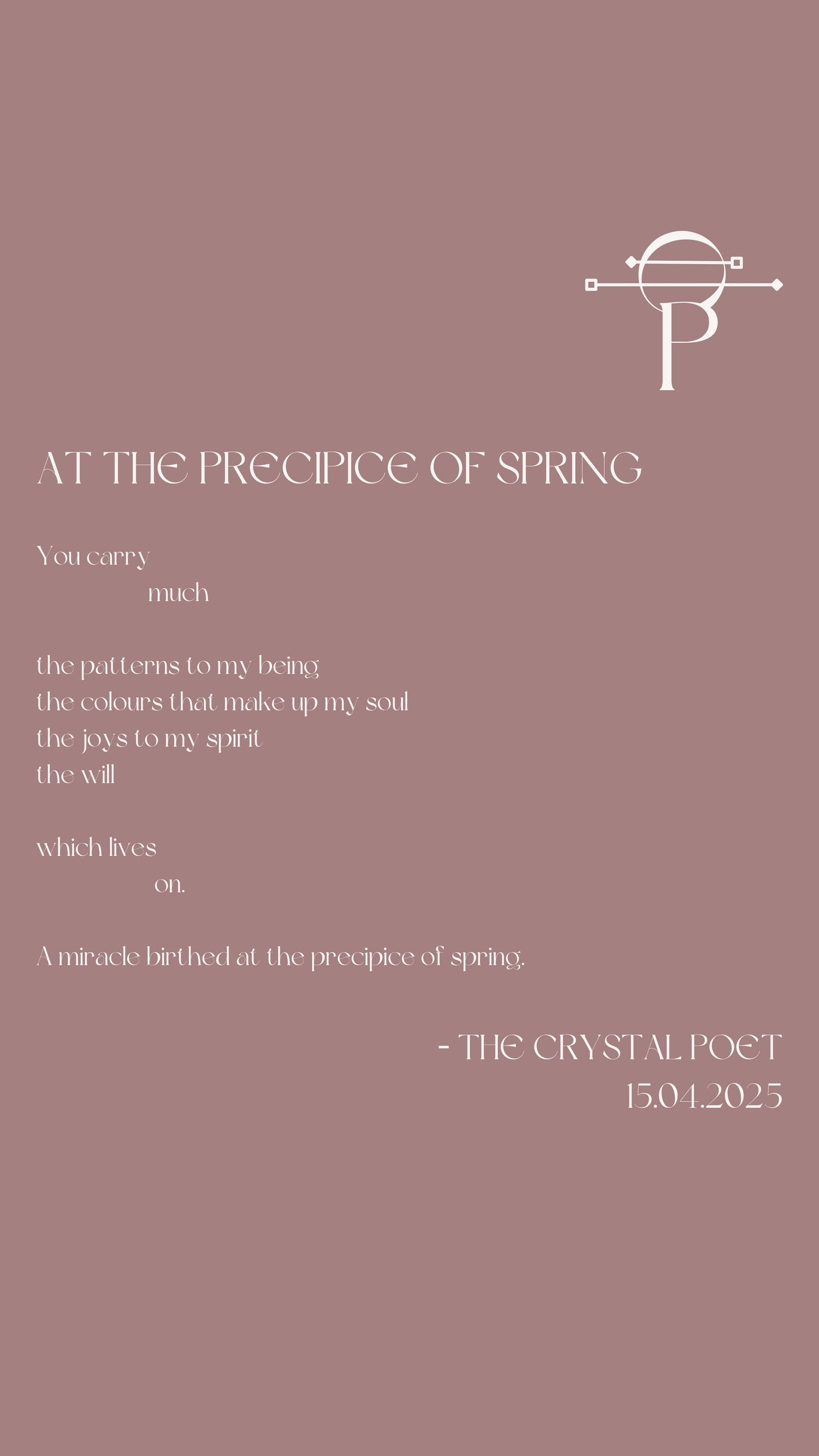 BESPOKE: AT THE PRECIPICE OF SPRING bracelet